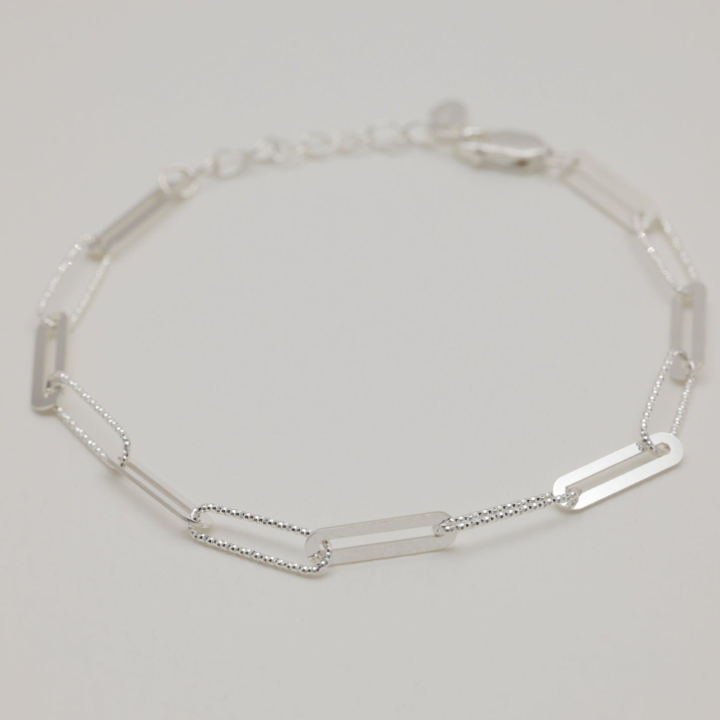Side angle of the bracelet showing beaded texture detail