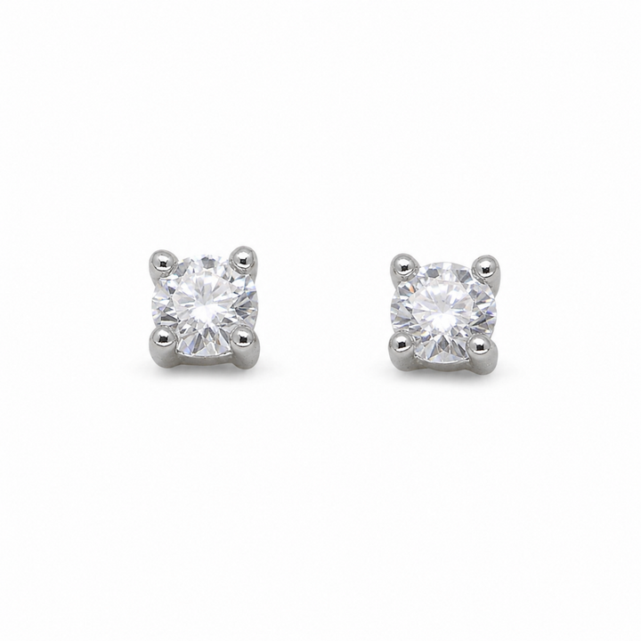 Noémie Fine Stud Earrings in 925 Sterling Silver by MOA - enhanced white background main image