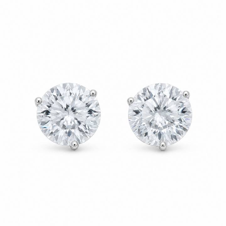 Virelle Classic Basket Stud Earrings in 925 Sterling Silver on pure white background