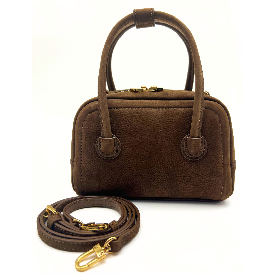 ADALY Leather bag -Khaki