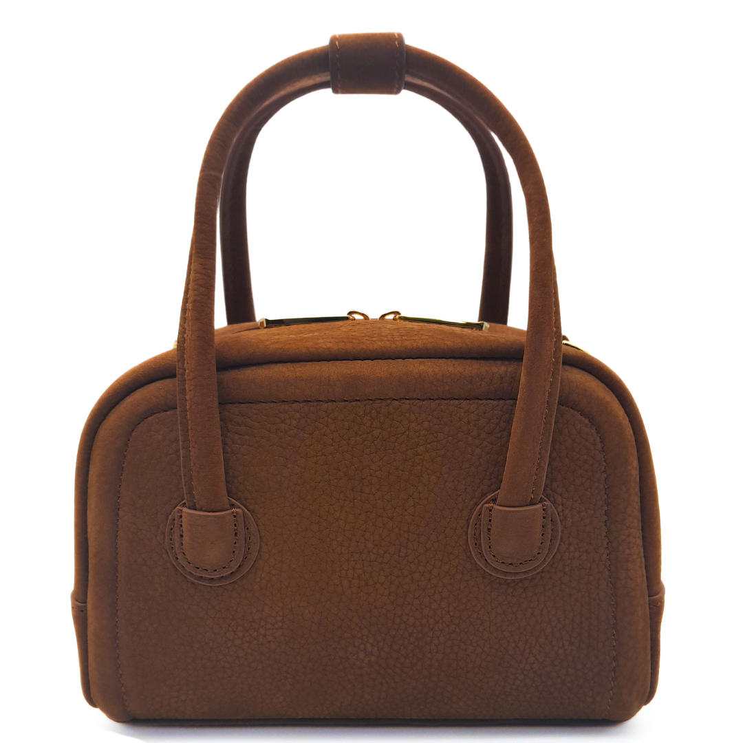 ADALY Leather bag -Golden brown