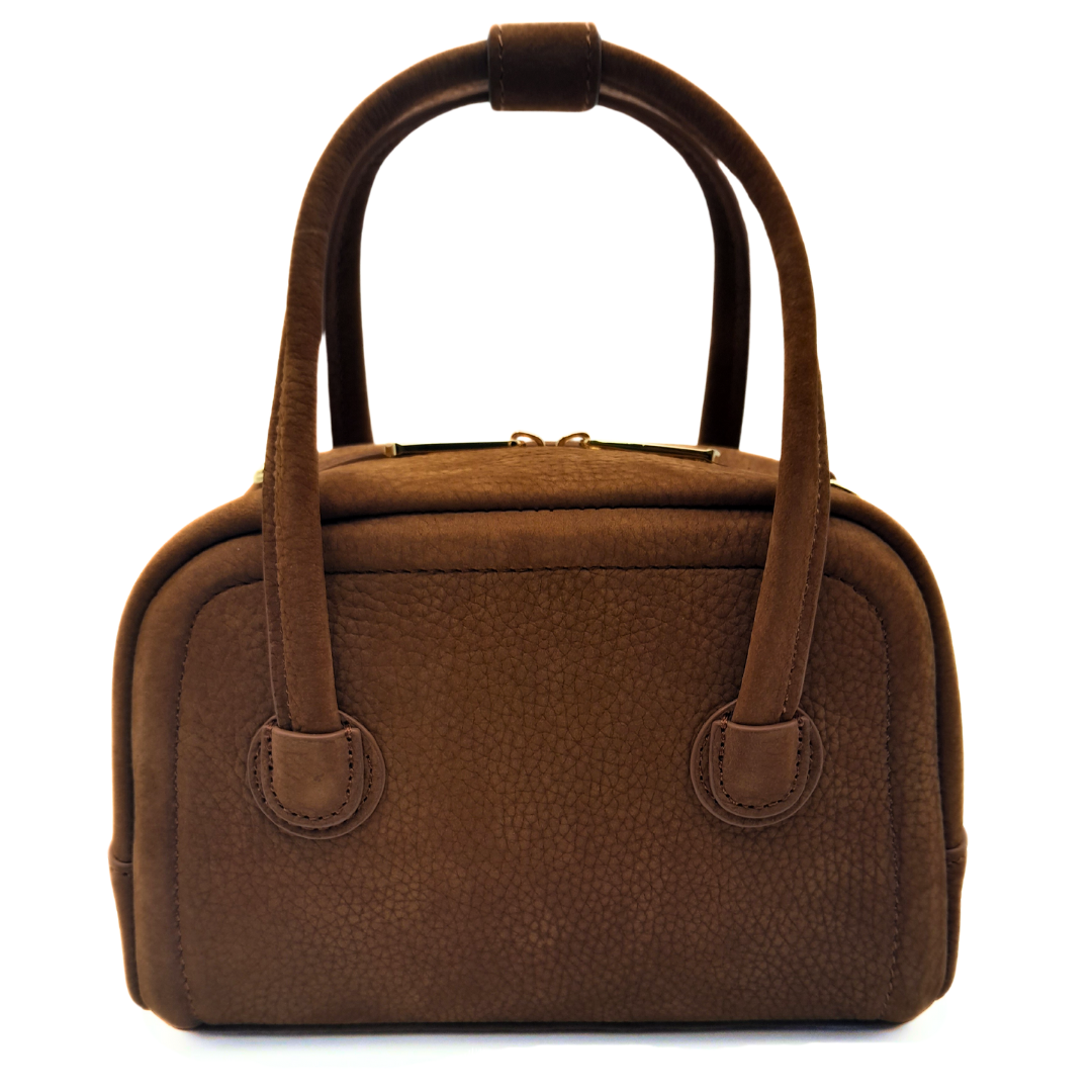 ADALY Leather bag -Golden brown