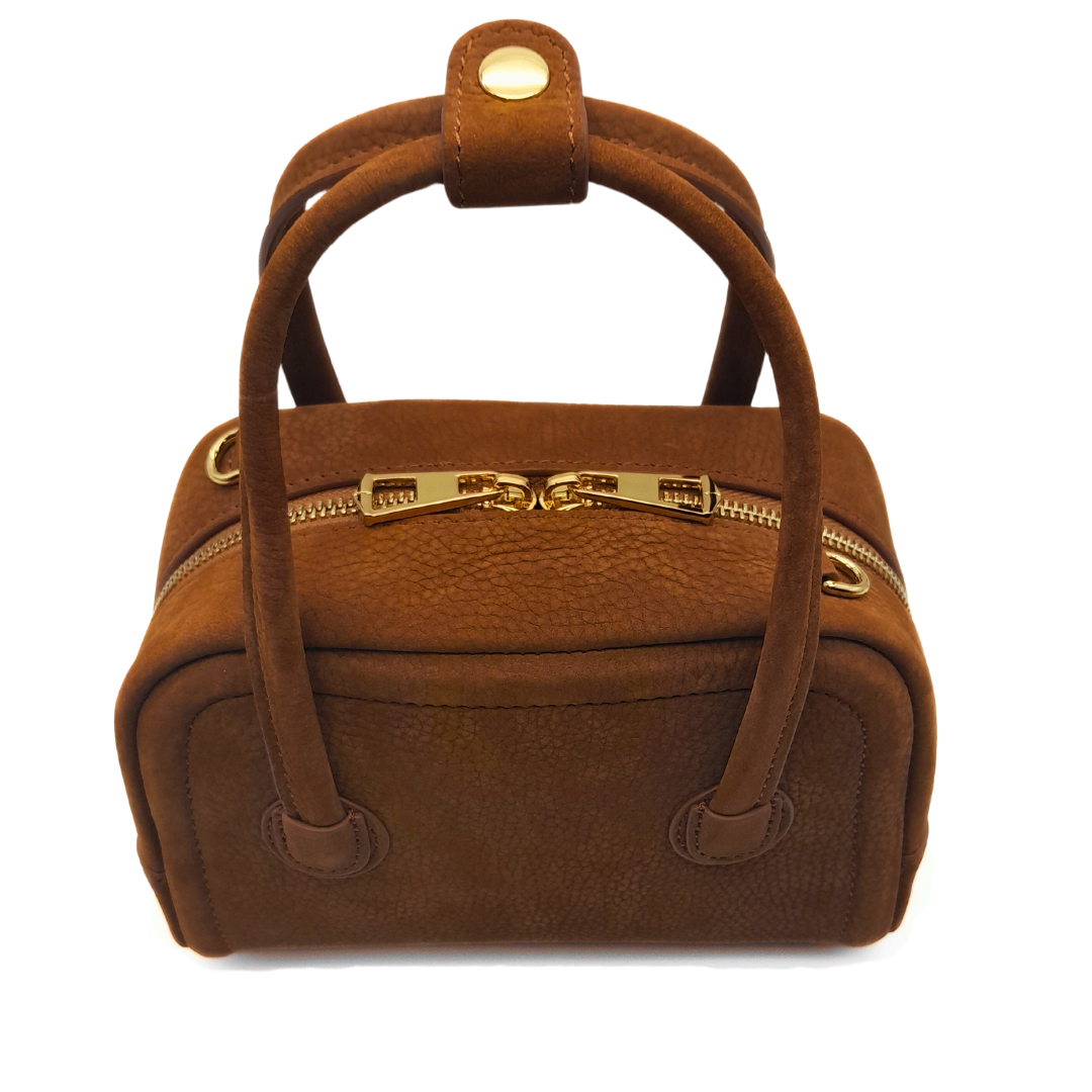 ADALY Leather bag -Golden brown