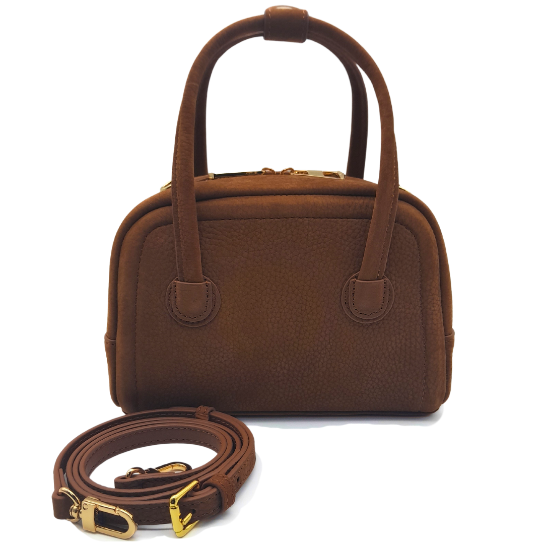 ADALY Leather bag -Golden brown