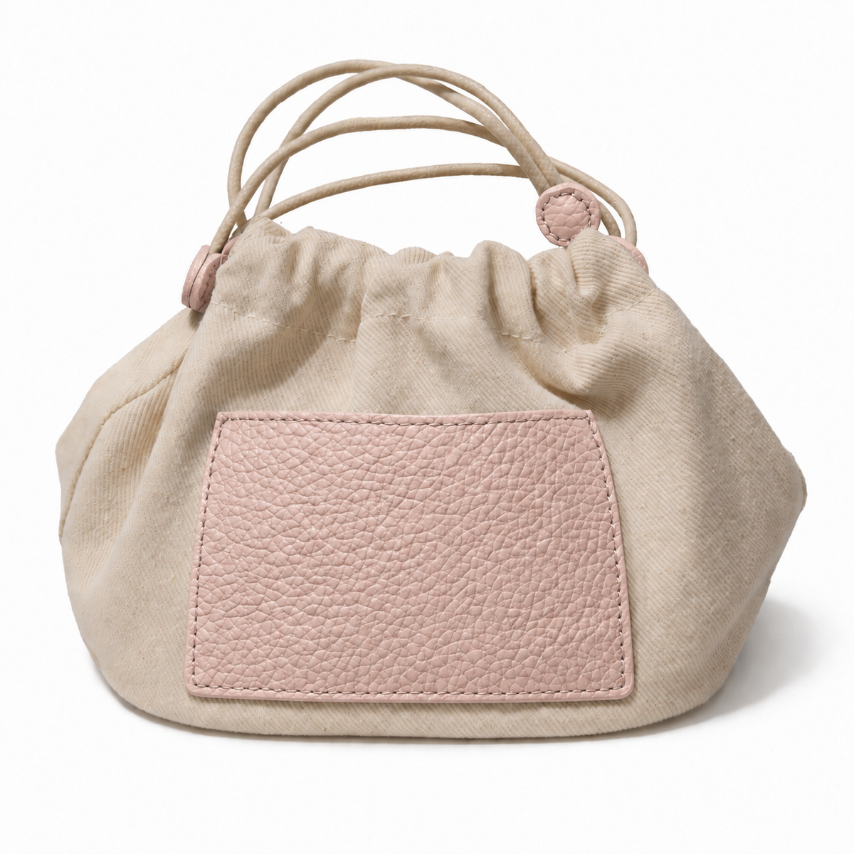 Maelis Leather Shoulder Bag in Pink – detail view