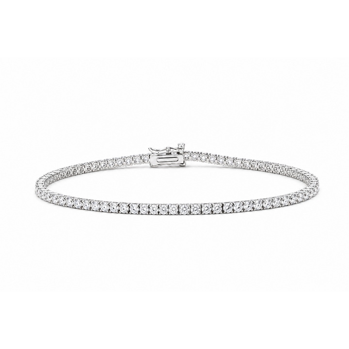 Victoire 2mm Moissanite Tennis Bracelet in 925 Sterling Silver