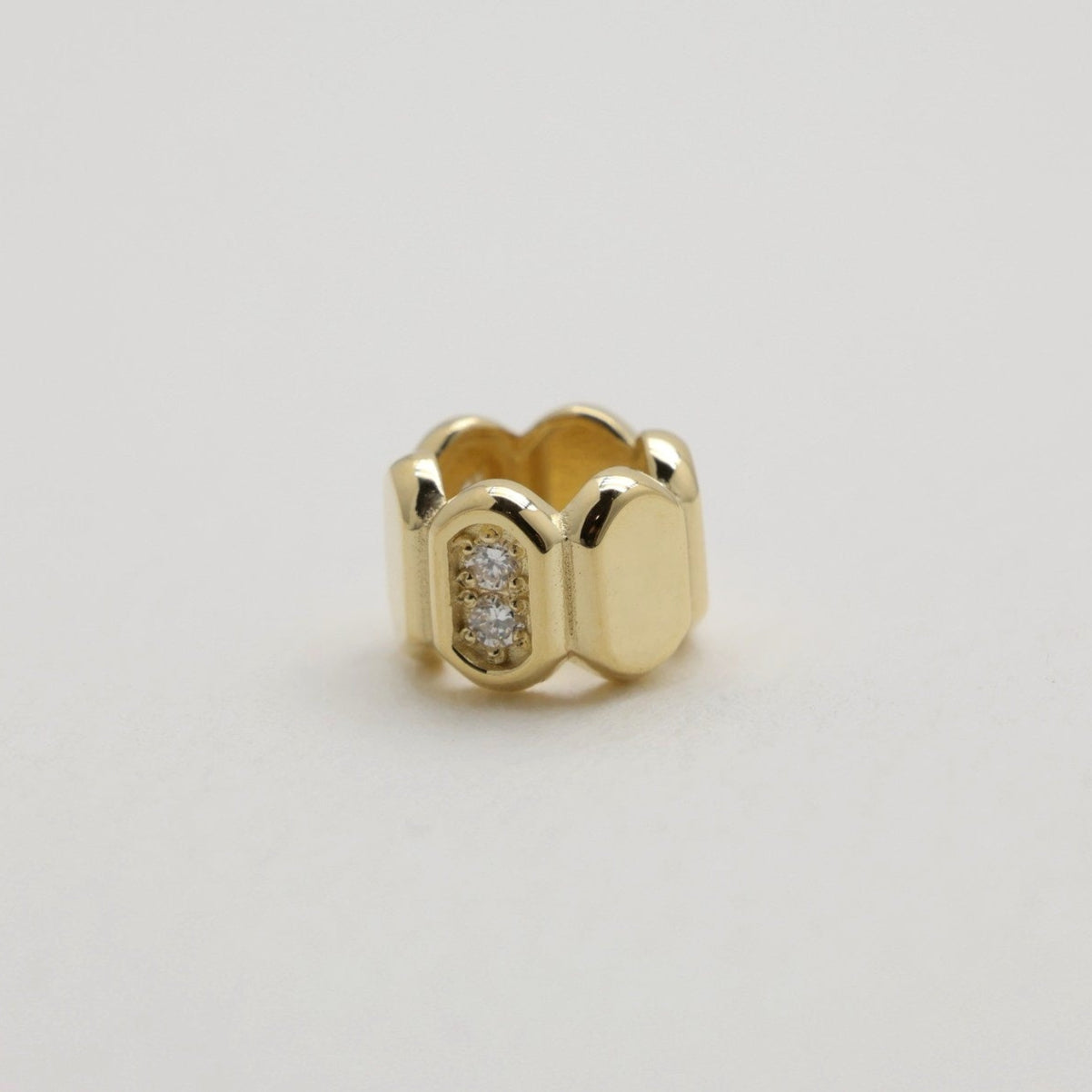 Close-up of Orielle pendant showing lab diamond pavé details