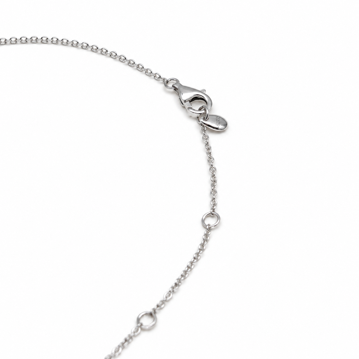 Lysandra Coin Necklace with Green Agate in 925 Sterling Silver by MOA - view 3