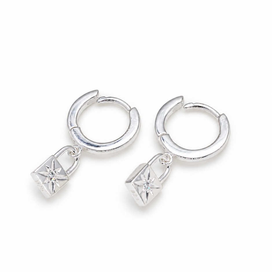Cévara Charm Hoop Earrings detail