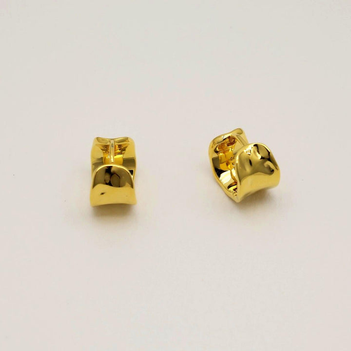 Aline Mini Hoops in Gold Vermeil by MOA - view 1