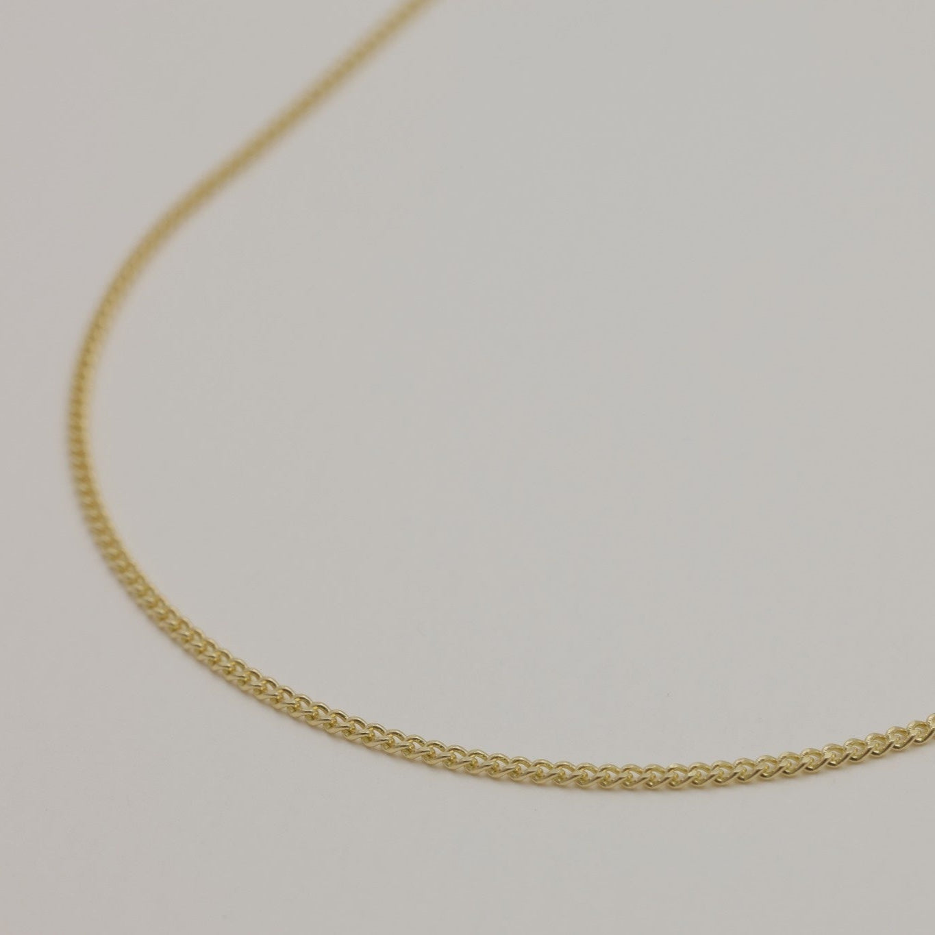 Spring ring clasp detail of the Amélia Chain Necklace in 14K gold