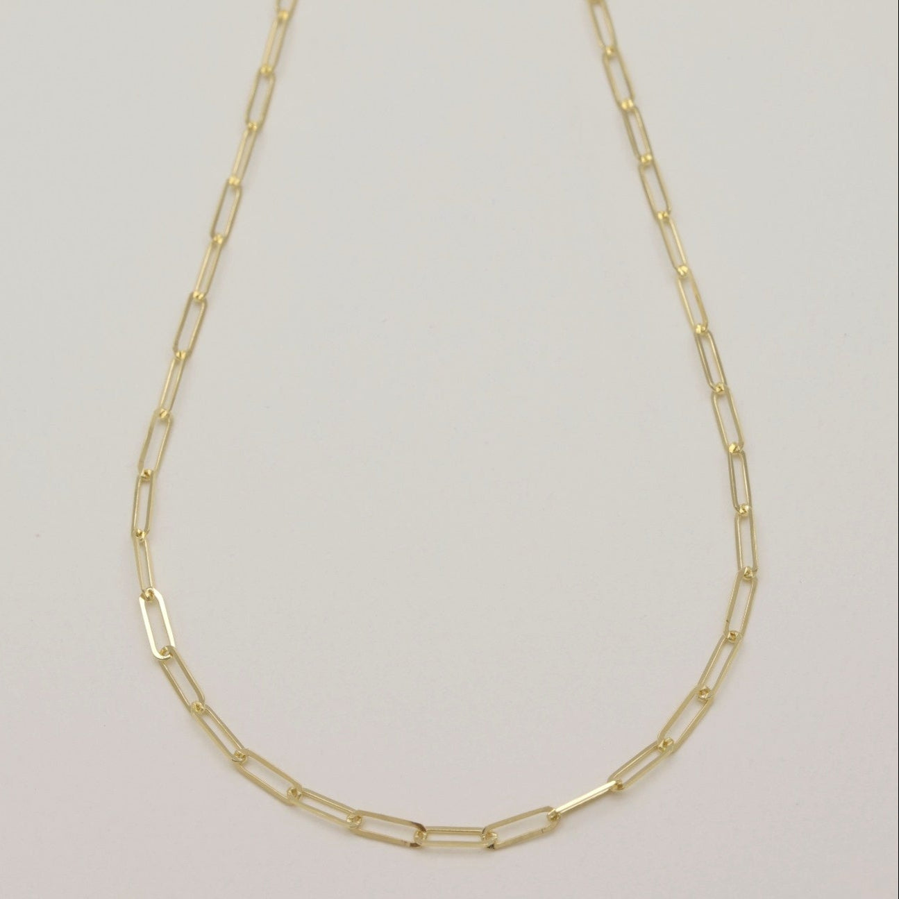 Anaïs Chain Necklace full view with extension – 14K gold
