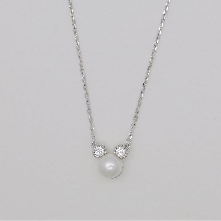 Auriane Pearl Necklace in Sterling Silver by MOA - view 1