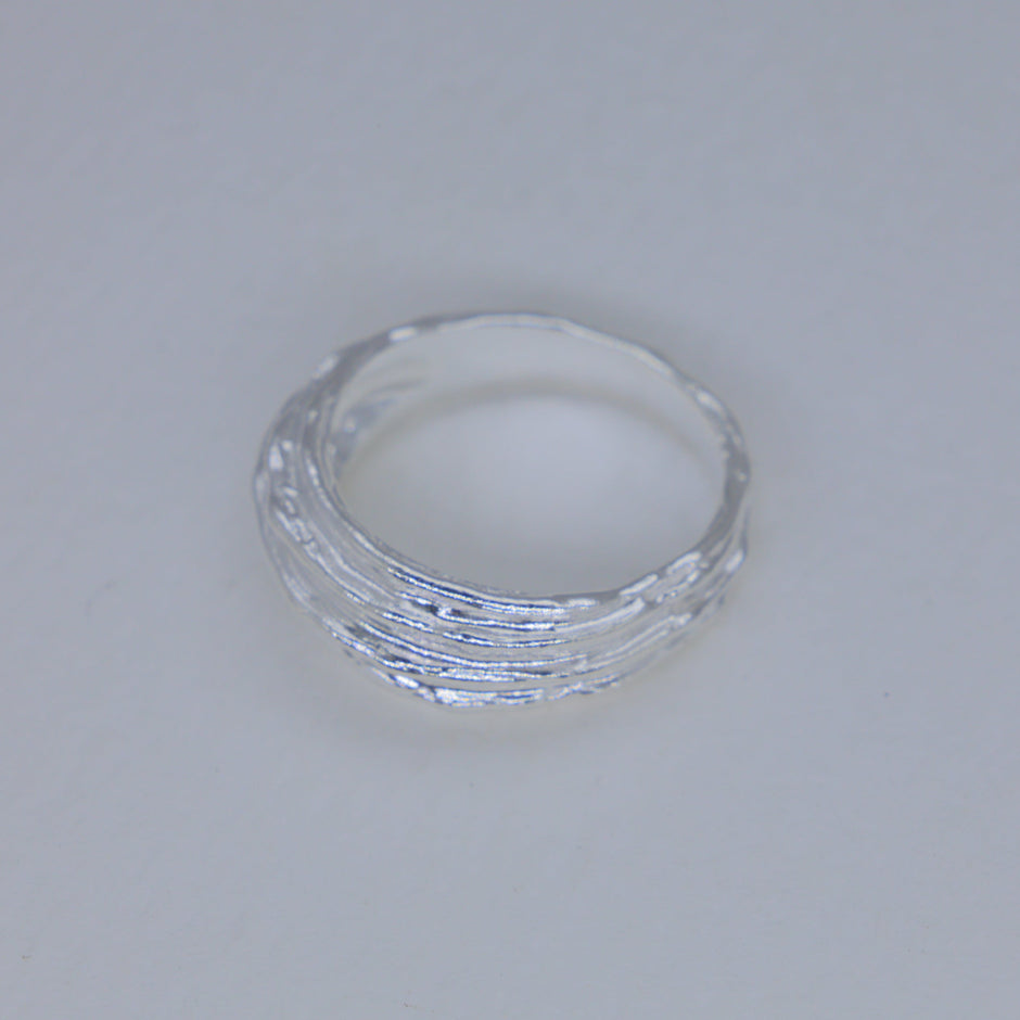 Avrelle Layered Texture Ring in 925 Sterling Silver by MOA - view 2