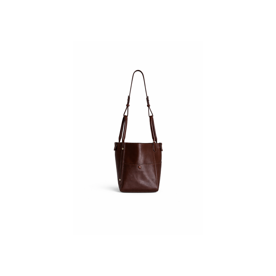 Bastien Vegetable-Tanned Leather Bag – Chocolate