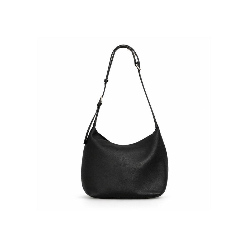 Liora Leather Shoulder Bag in Black