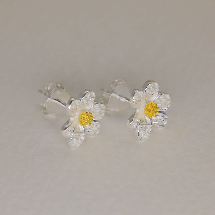 Beline Daisy Stud Earrings in 18K Gold over 925 Silver by MOA - view 1