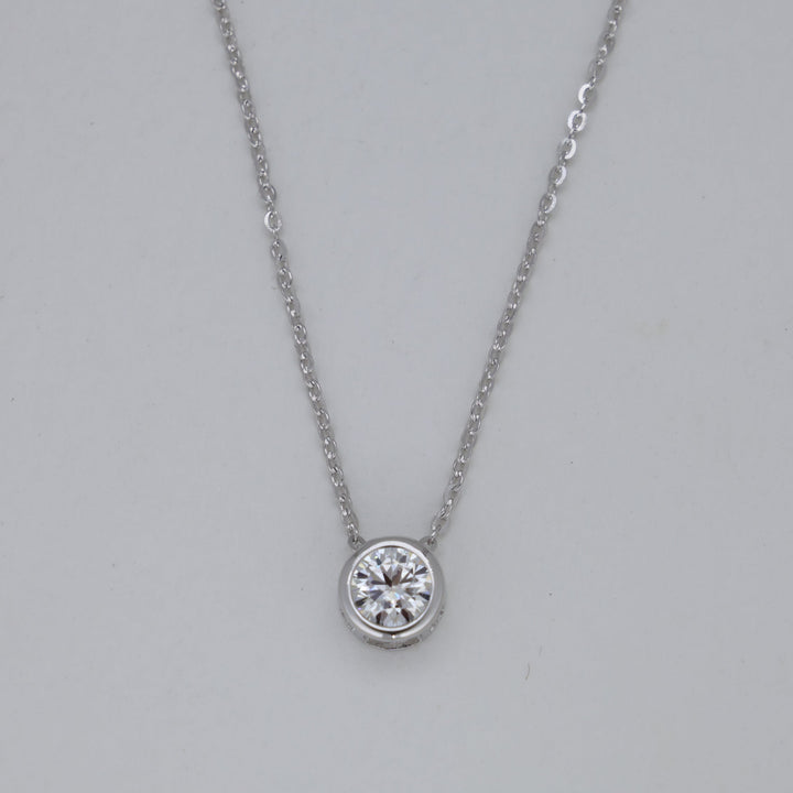Celestine Bezel Necklace in 925 Sterling Silver by MOA - view 1