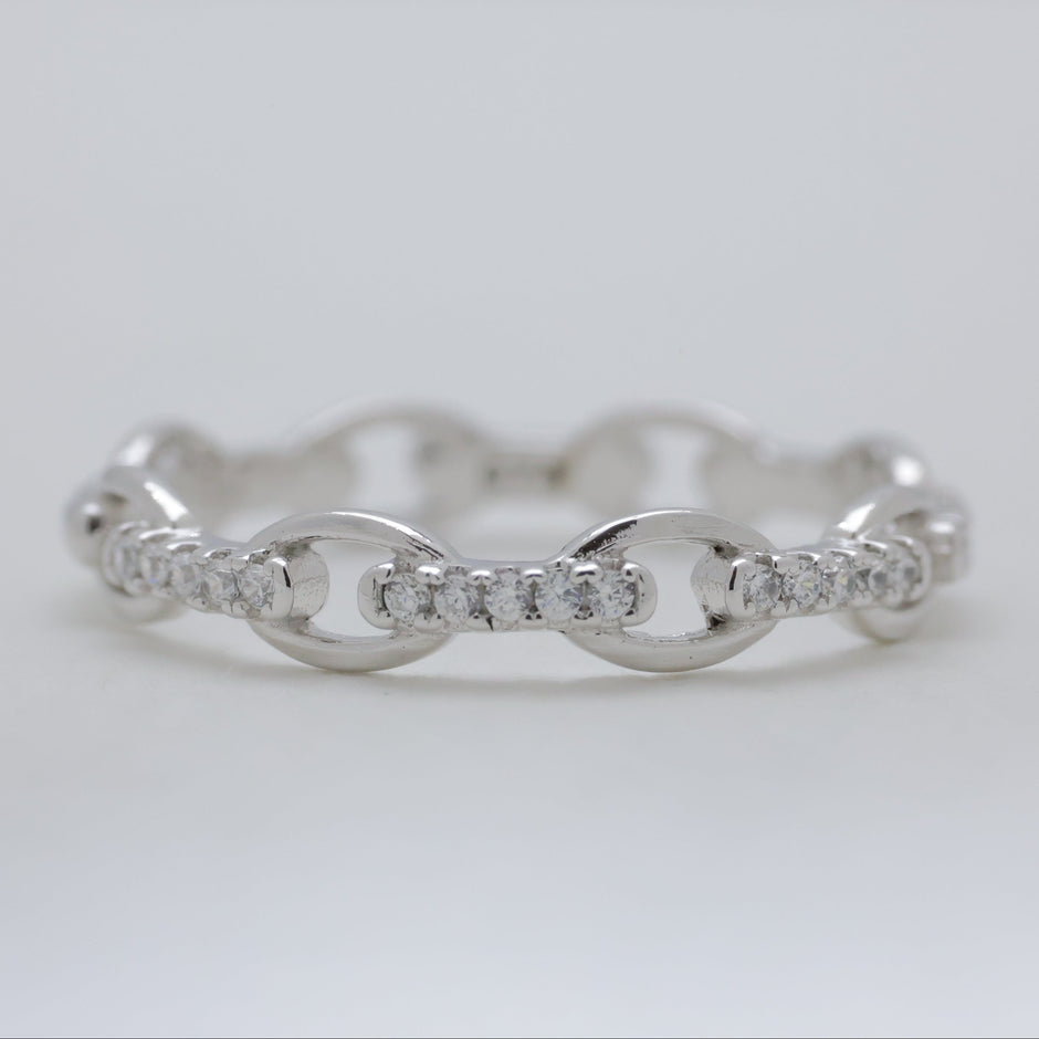 Claire Chain Ring in 925 Sterling Silver by MOA - view 2