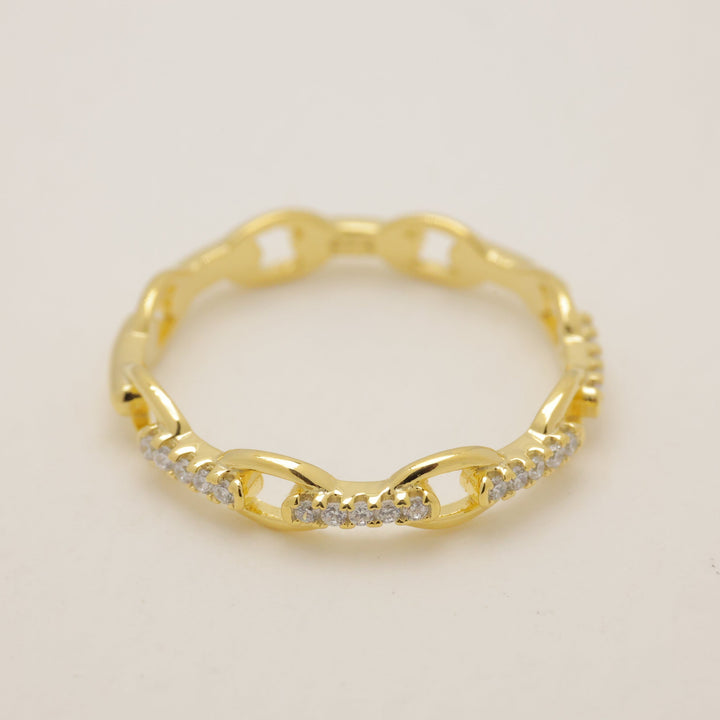 Claire Chain Ring in Gold Vermeil by MOA - view 1