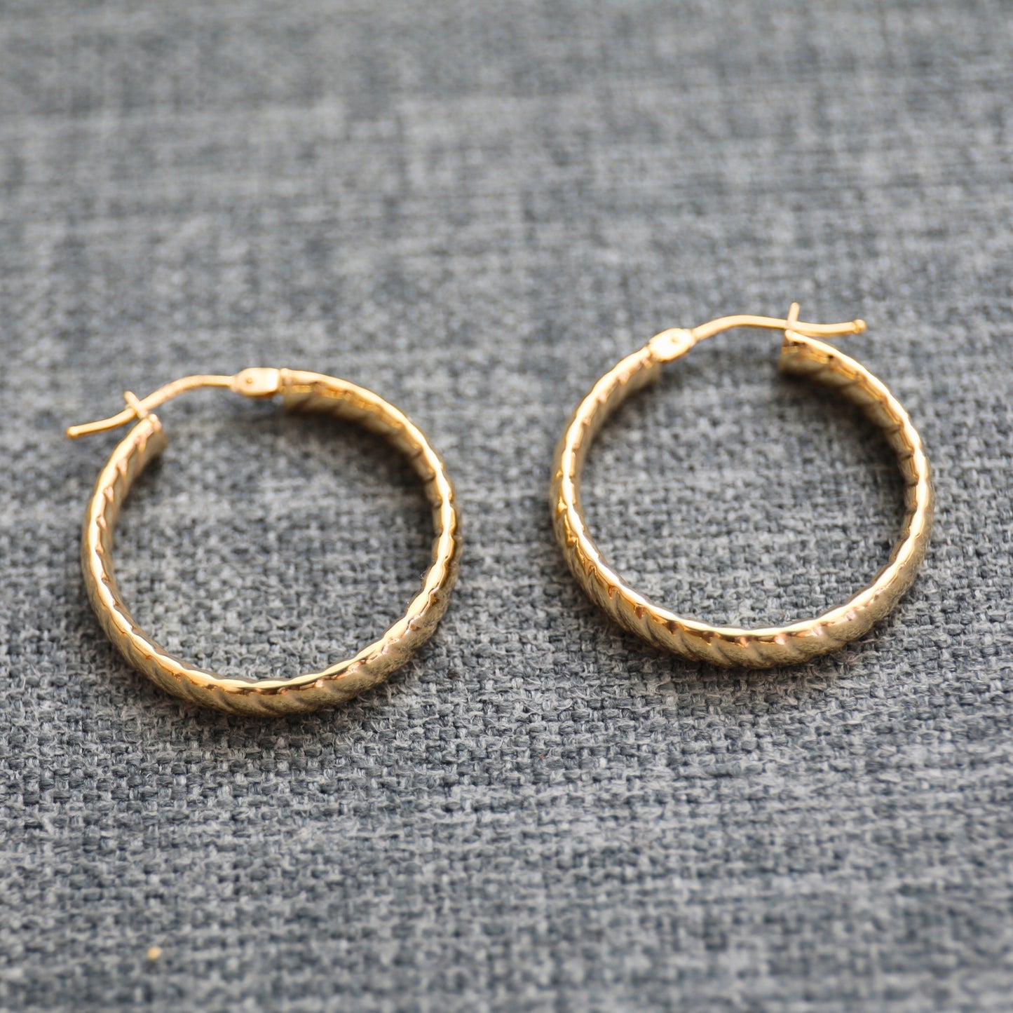Clare 9K Gold Earrings Large by MOA - view 1