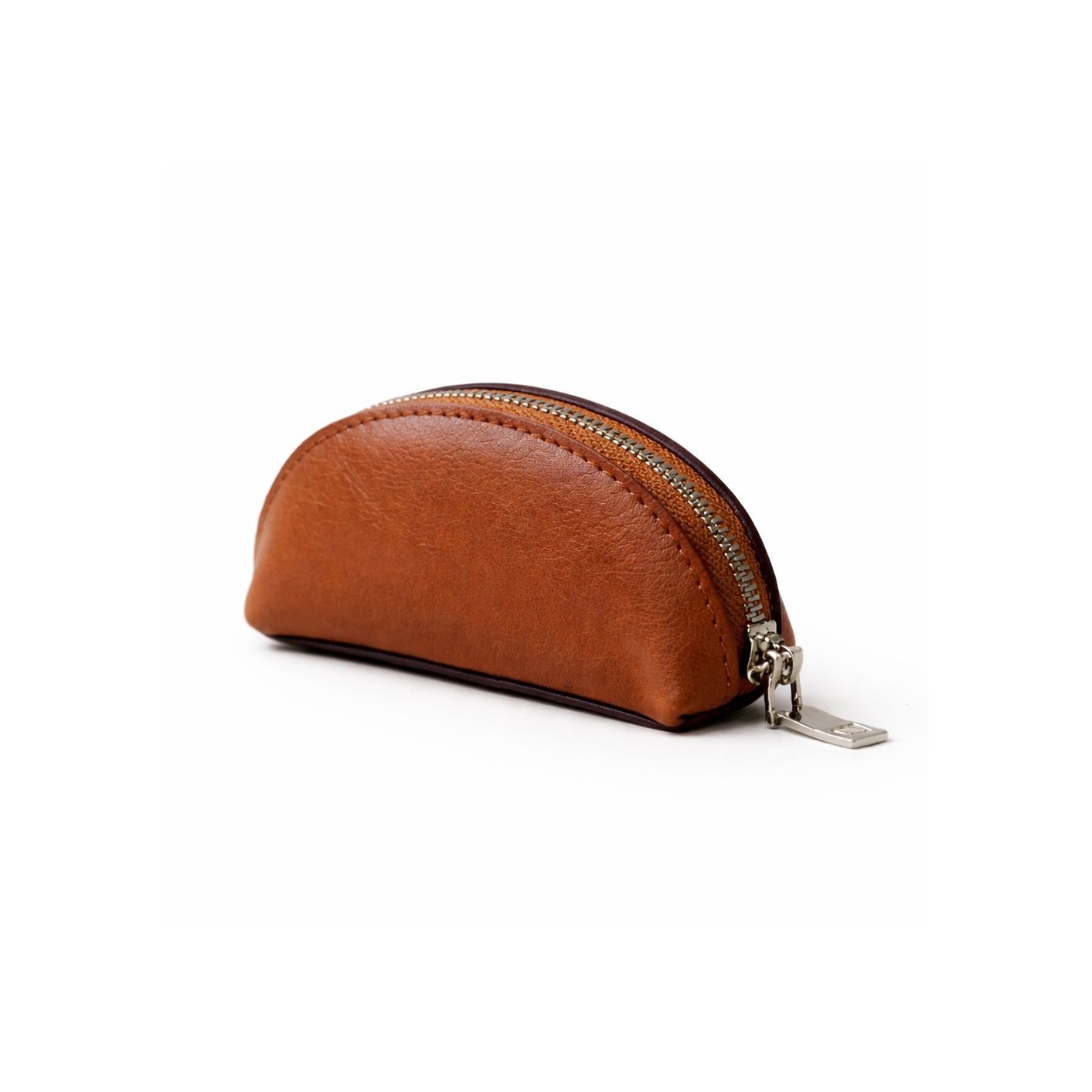 Corbin Mini Leather Zip Pouch – Golden Brown hover