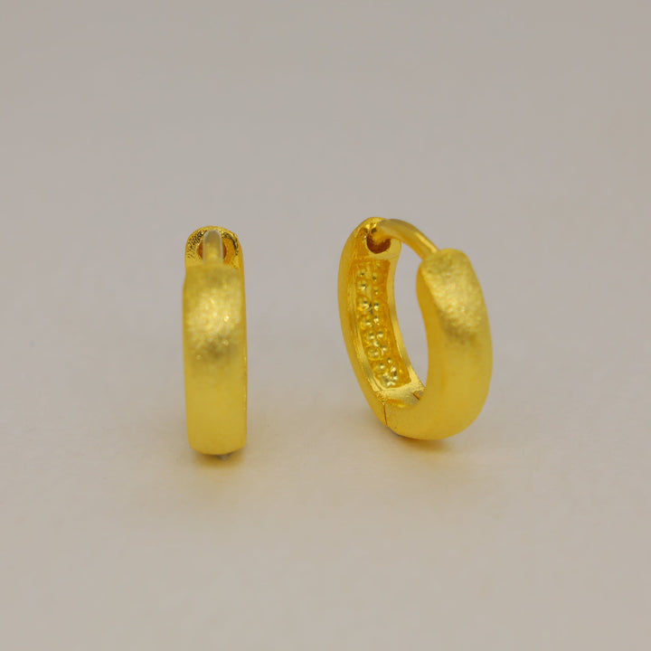 Cyrine Matte Huggie Earrings in 18K Gold over 925 Silver by MOA - view 1