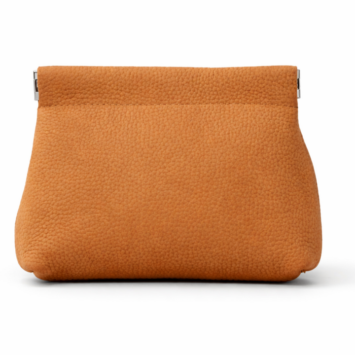 Elara Leather Pouch in Golden Brown