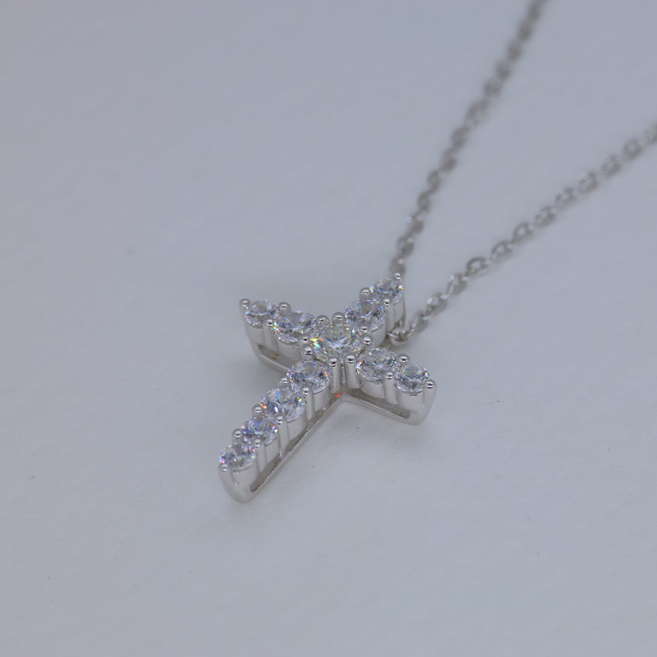 Elaris Cross Necklace in 925 Sterling Silver by MOA - view 2