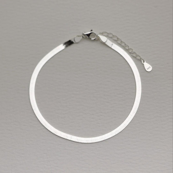 Elina Herringbone Bracelet in 925 Sterling Silver by MOA - view 1