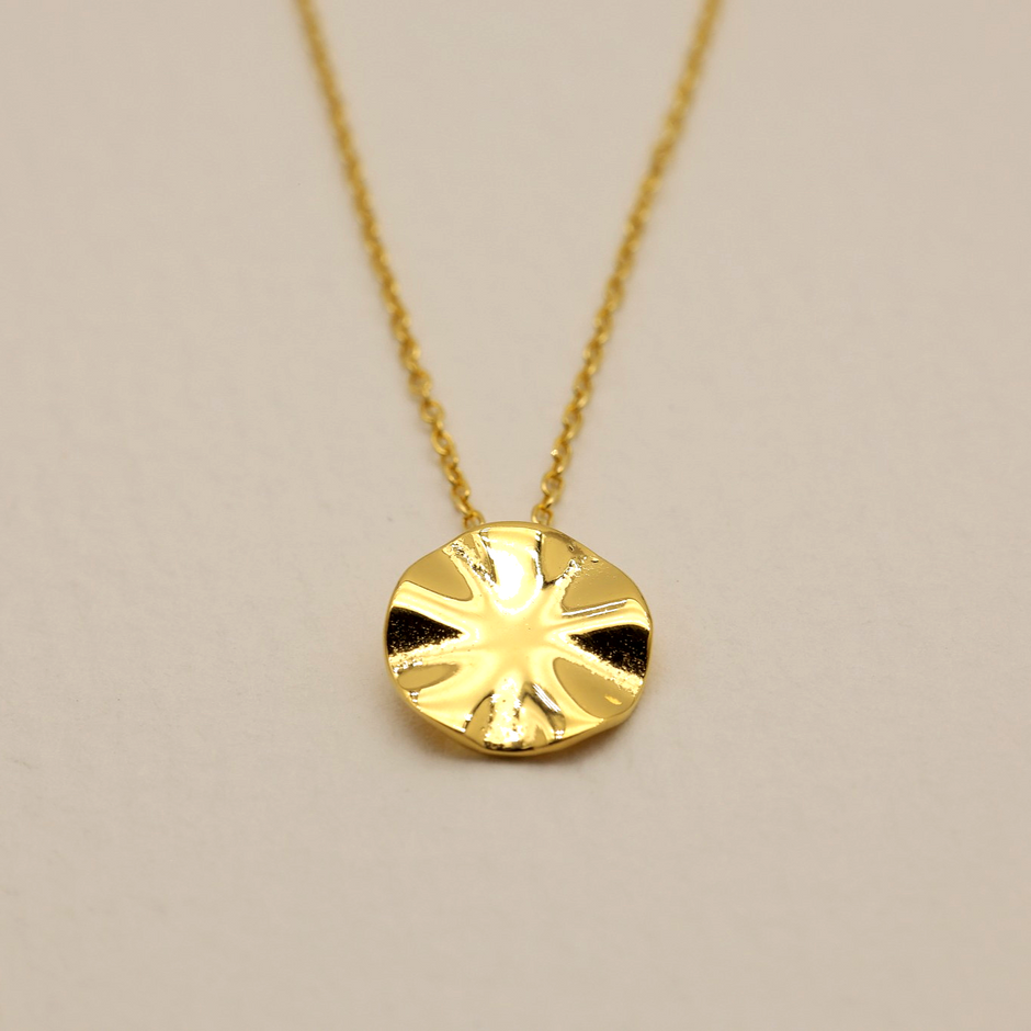 Eline Polished Necklace in Gold Vermeil by MOA - view 2