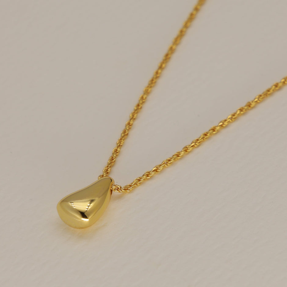 Elira Drop Pendant Necklace in 24K Gold Over 925 Silver by MOA - view 2