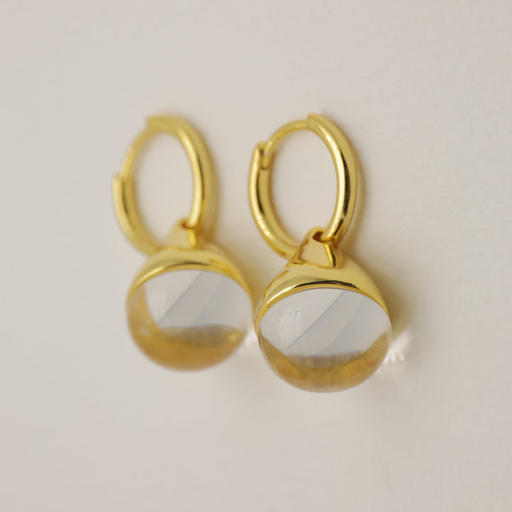 Emilise Crystal Drop Earrings in Gold Vermeil by MOA - view 1