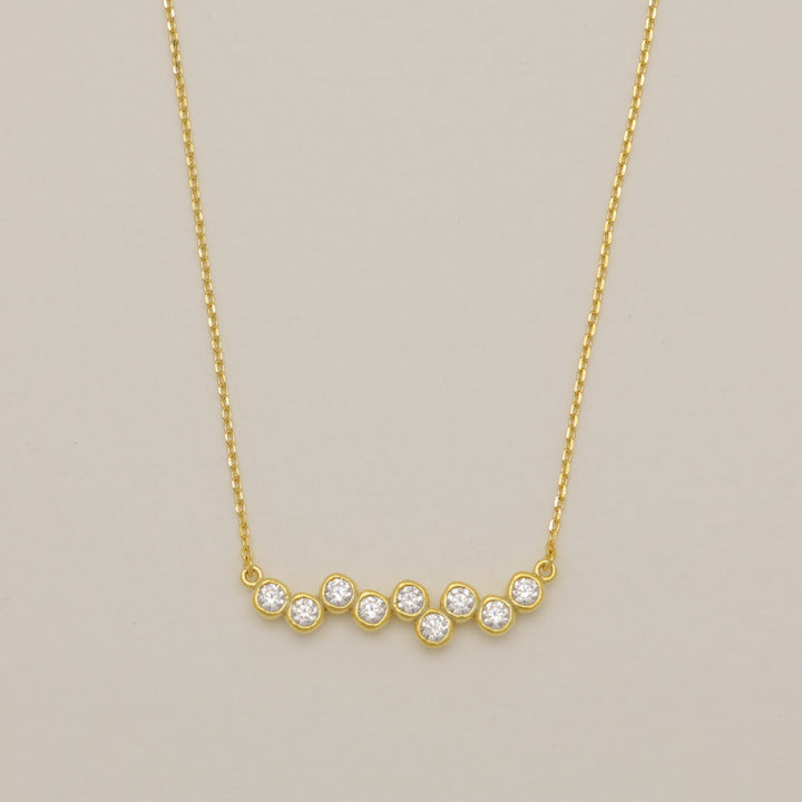 Emira Bar Necklace in Gold Vermeil by MOA - view 1