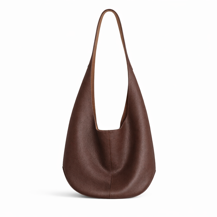 Evara Leather Scoop Bag Ebony by MOA - view 1