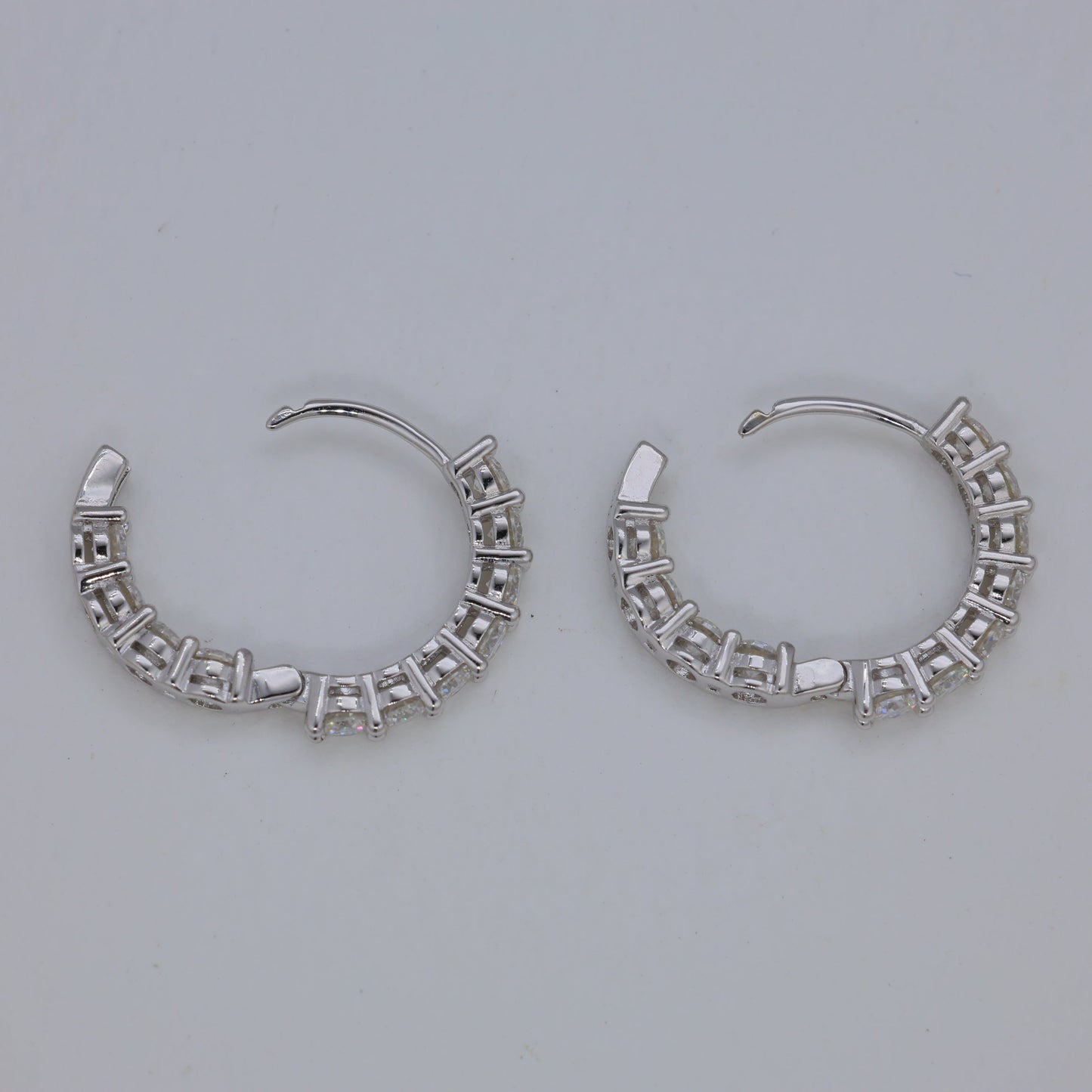 Isene Huggie Earrings in 925 Sterling Silver by MOA - view 2