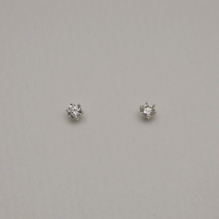 Loane Moissanite Stud Earrings in 925 Sterling Silver by MOA - view 1