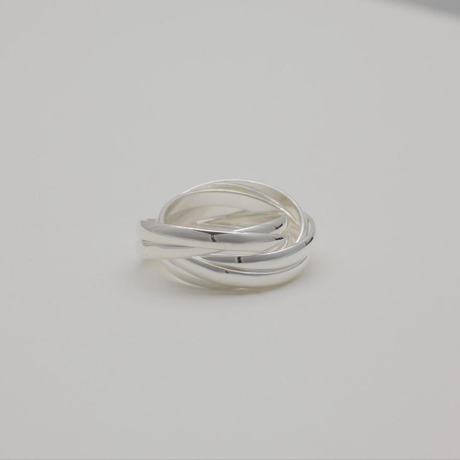 Lorène Trinity Ring 925 Sterling Silver by MOA - view 2