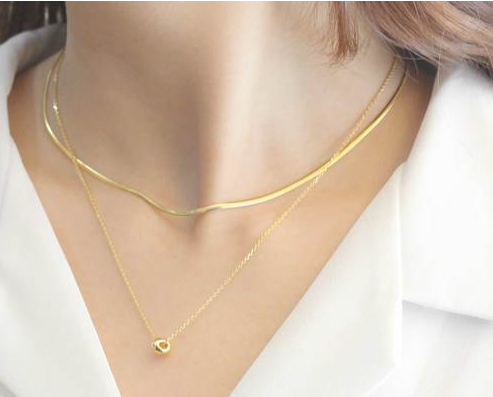 LUCIE Gold Necklace by MOA - view 4