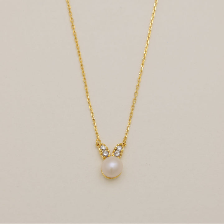 Lucine Pearl Necklace Gold Vermeil by MOA - view 1