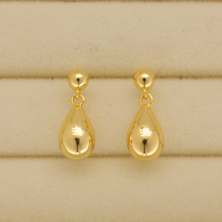Mirelle Drop Stud Earrings in 24K Gold Over 925 Silver by MOA - view 1