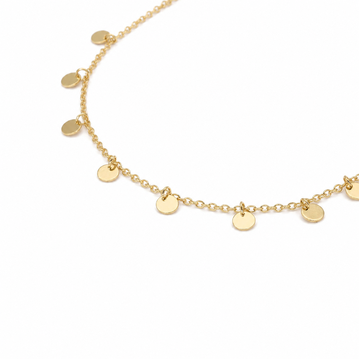 Marceline Double Chain Necklace in 18k Gold Vermeil detail view