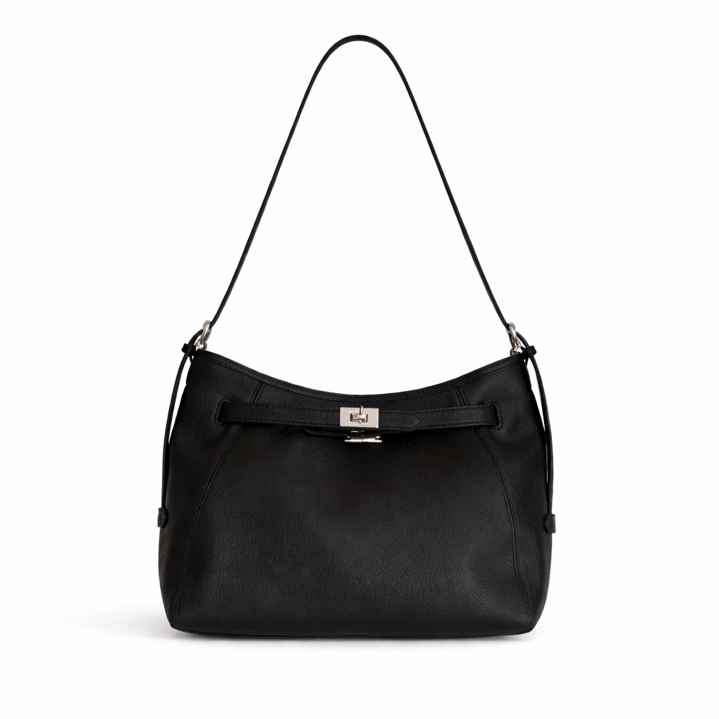 Orinne Leather Shoulder Bag Black by MOA - view 2