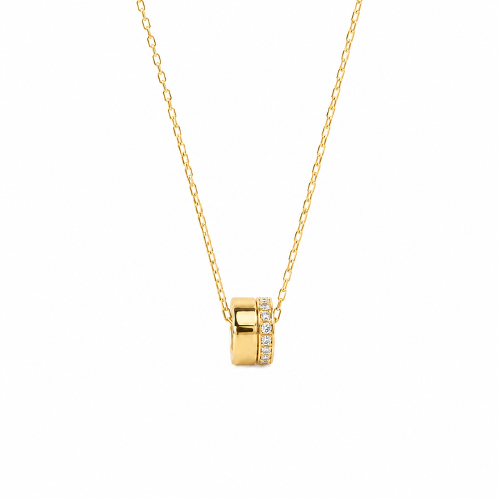 Orlène Double Ring Necklace in 18K Gold Vermeil — front