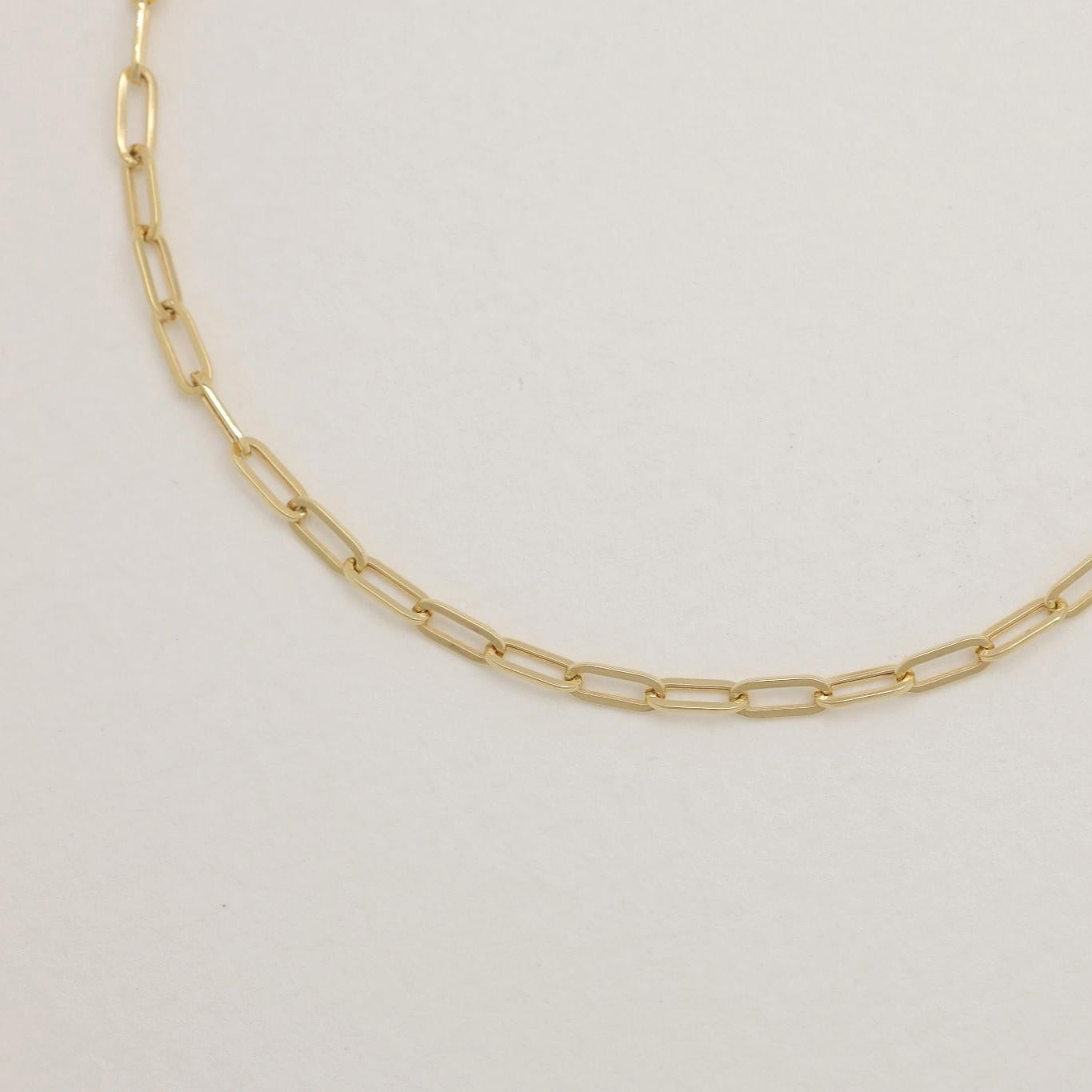 Zoomed-in detail of the lower chain section showing uniform link design.