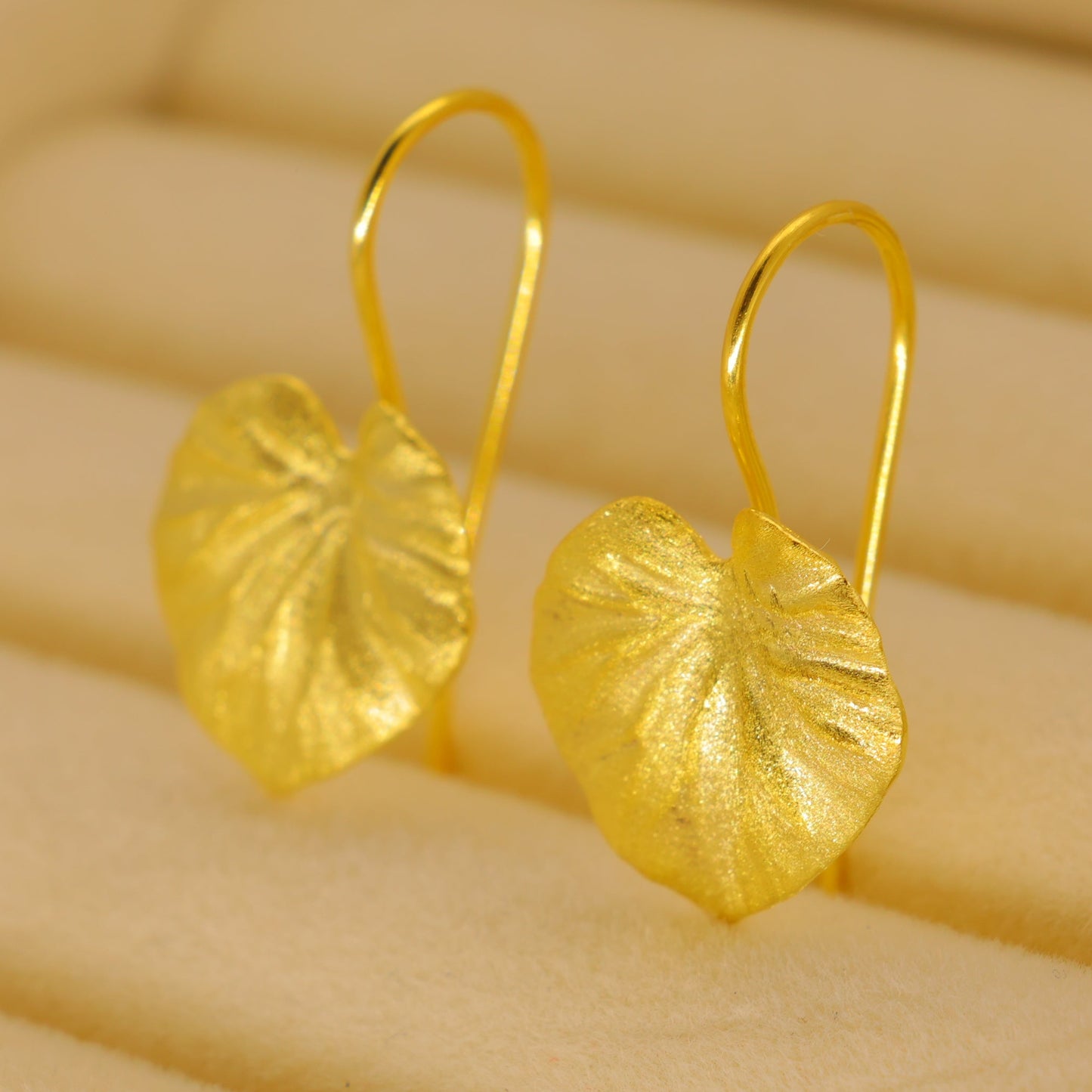 Selene Petal Drop Earrings in 18K Gold over 925 Silver by MOA - view 3