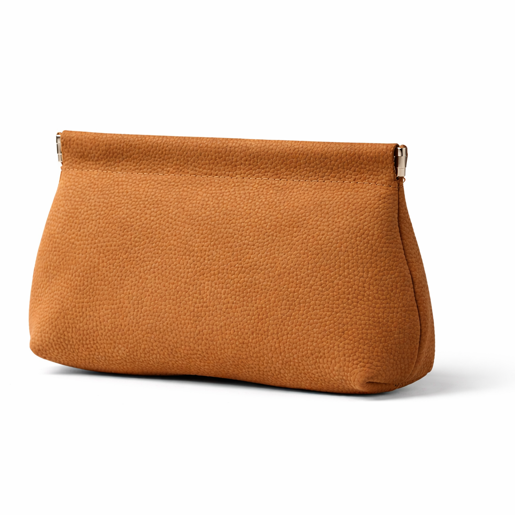 Sienne Suede Pouch in Golden Brown by MOA - view 2