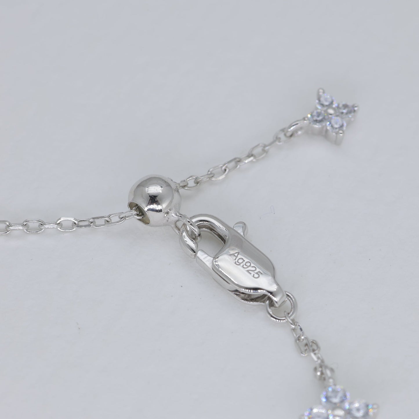Solenne Floral Chain Bracelet in 925 Sterling Silver by MOA - view 3