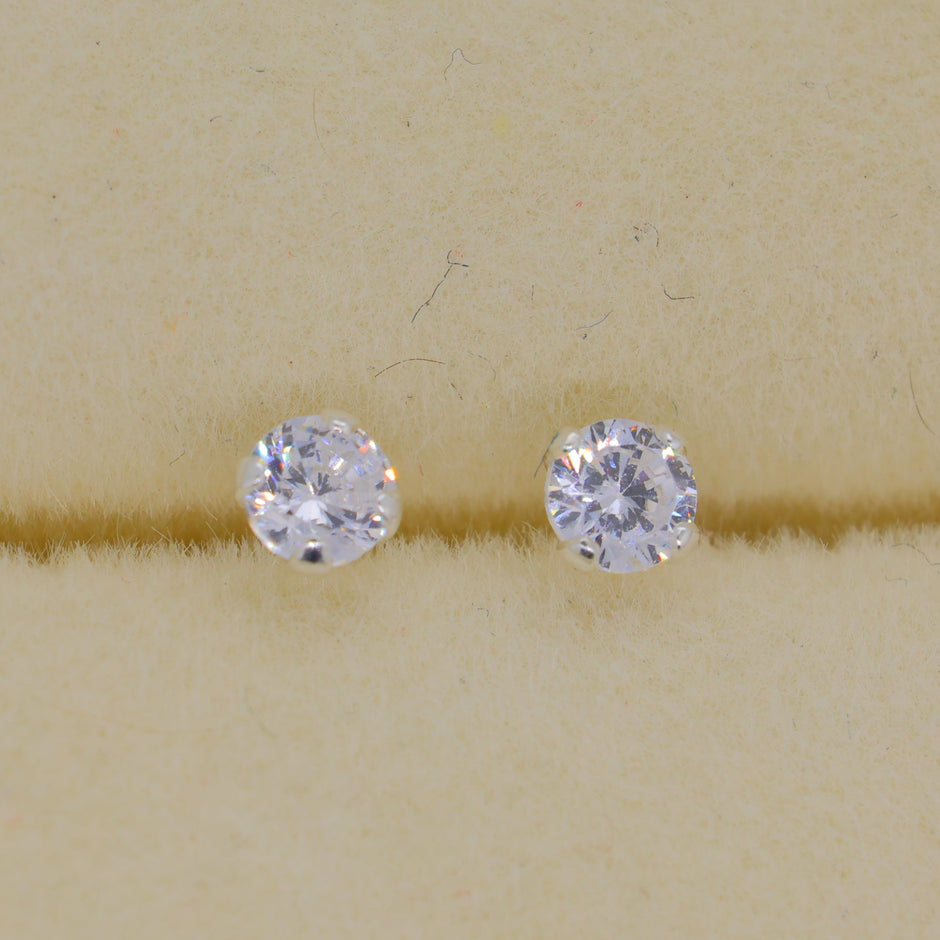 Sorelle Stud Earrings in 925 Sterling Silver by MOA - view 2