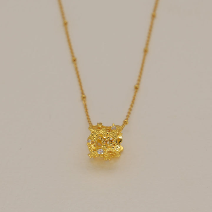 Thea Filigree Pendant Necklace 24K Gold by MOA - view 1